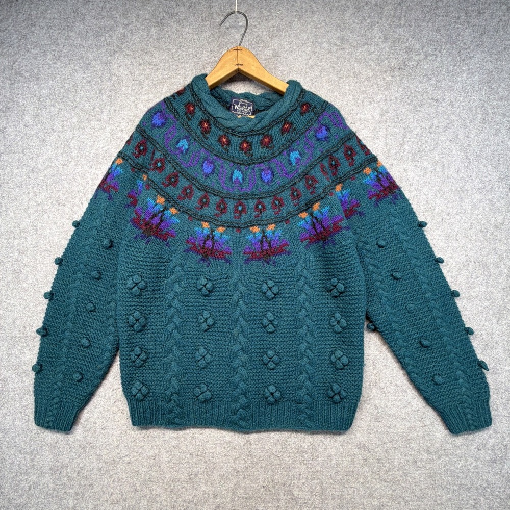Vintage Woolrich Scenic Wool Pullover Sweater Womens Large Grandmacore